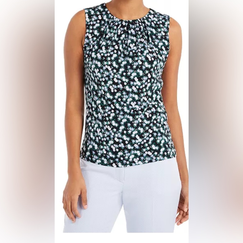 Calvin Klein Black and White Floral Tank
(0151)